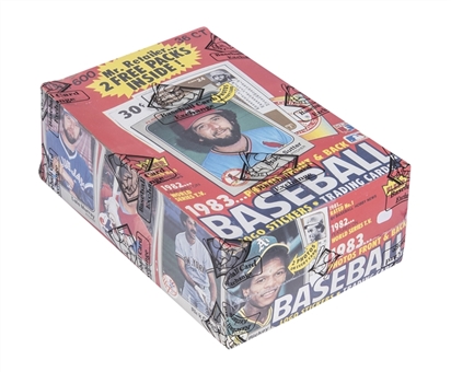 1983 Fleer Baseball Unopened Wax Pack Box (36 packs) – BBCE Certified – Possible Tony Gwynn Rookie Cards